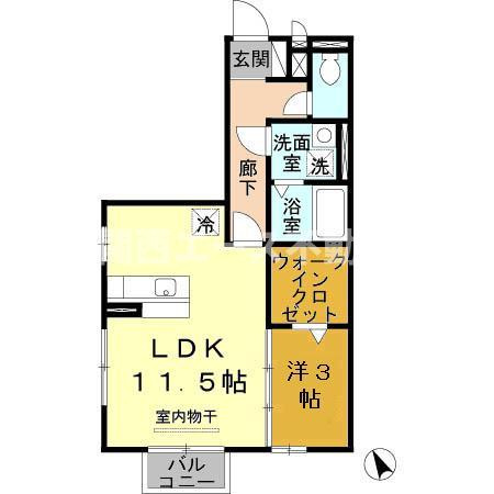 【間取り】 | リヴェール長瀬