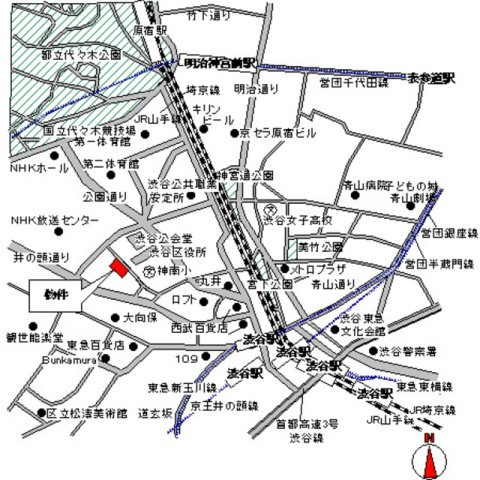 パークアクシス渋谷神南の地図