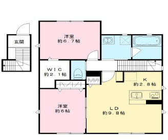 カーサ浜町の間取り