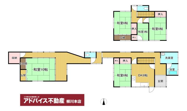 柳川市上町の中古一戸建の間取り