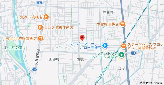 高槻市西冠1期2号棟の地図
