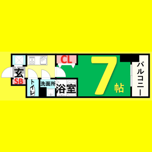 エスリード今池ルミナス　名古屋市賃貸　仲介手数料無料の間取り