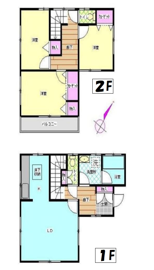 茂原市千町　中古戸建の間取り|図面と現況に相違がある場合、現況を優先致します。