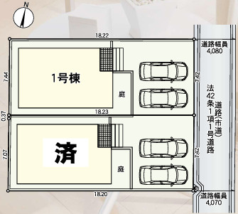 福岡市早良区干隈第１５　１号棟の区画図