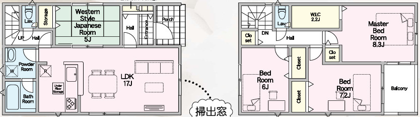 福岡市早良区干隈第１５　１号棟の間取り