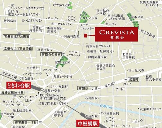クレヴィスタ常盤台の地図