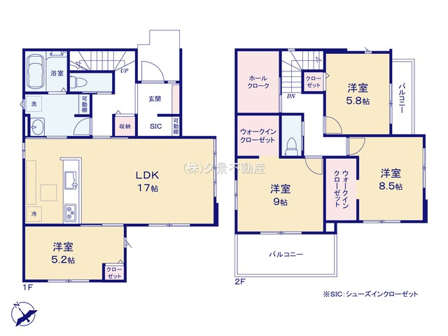 《仲介手数料無料》蓮田市緑町２丁目11-3新築一戸建てリガーレの間取り