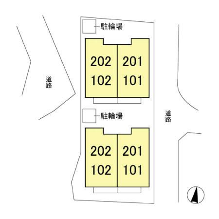 キューブ赤塚　Ⅰの区画図