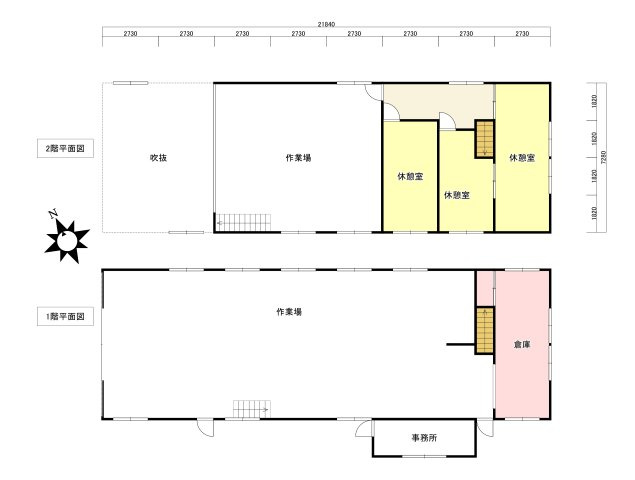 辰野町大字伊那富　事業用倉庫の間取り