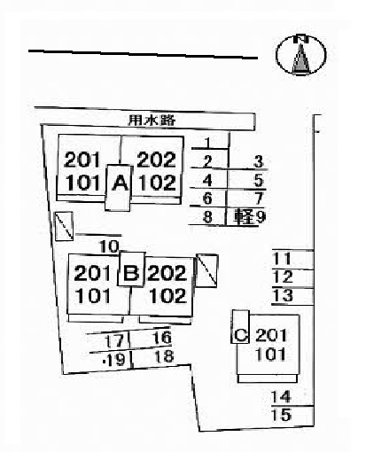 【駐車場】 | ミニヨンハイツ　B棟