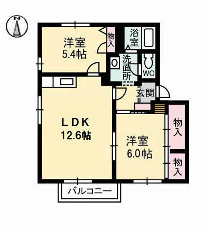 【間取り】 | ミニヨンハイツ　B棟