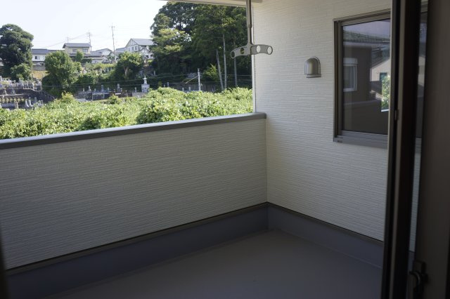出雲市大津町　新築建売住宅　4棟現場　①号地のバルコニー