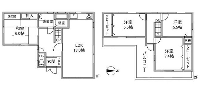 【間取り】 | 田町戸建