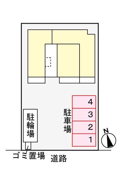 サニーフラットの駐車場