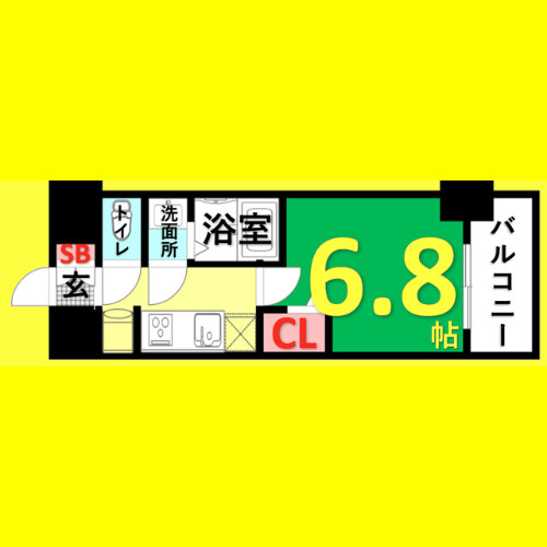プレサンスNAGOYA覚王山　名古屋市賃貸　仲介手数料無料の間取り