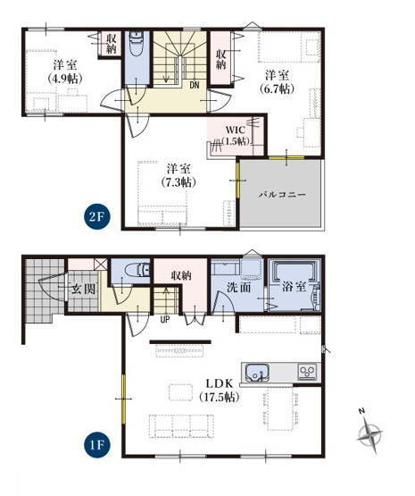 【間取り】 | 駿河区丸子六丁目5期　新築戸建　3号棟