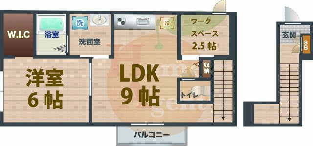 【間取り】 | フラット高井戸東 | 1SLDKのお部屋です。