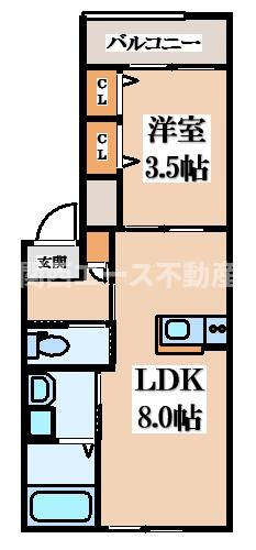 【間取り】 | モアナ長瀬