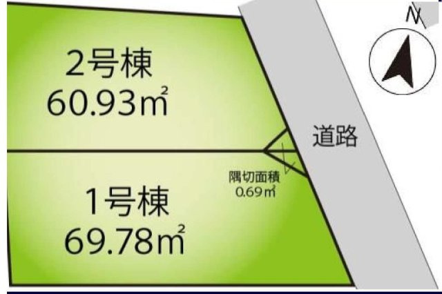 旭区二俣川2丁目　新築戸建ての区画図