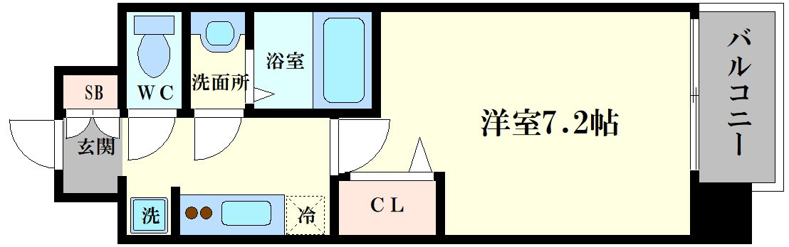 プレサンス大国町アドロッソの間取り