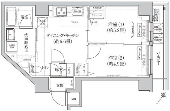 アイル　グランデ押上ノースの間取り