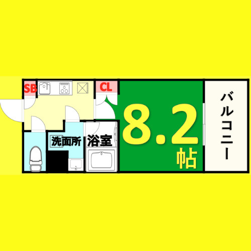タウンライフ覚王山北　名古屋市賃貸　仲介手数料無料の間取り