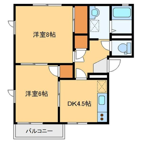 【間取り】 | グランドール山王A