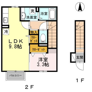 【間取り】 | セイ・フィオーレ　Ｂ