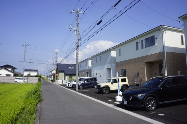 出雲市大津町　新築建売住宅　4棟現場　②号地の前面道路含む現地写真