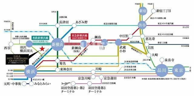 横浜市港北区新横浜１丁目の賃貸マンションの地図