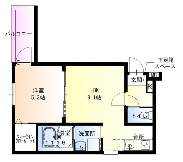 【間取り】 | フジパレス春木駅北Ⅰ番館 