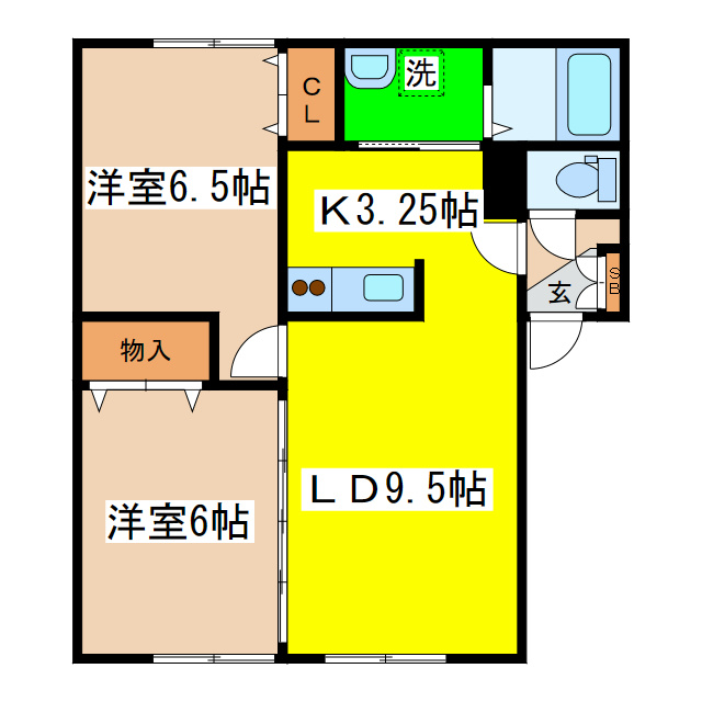 メゾンボヌールＢ館の間取り