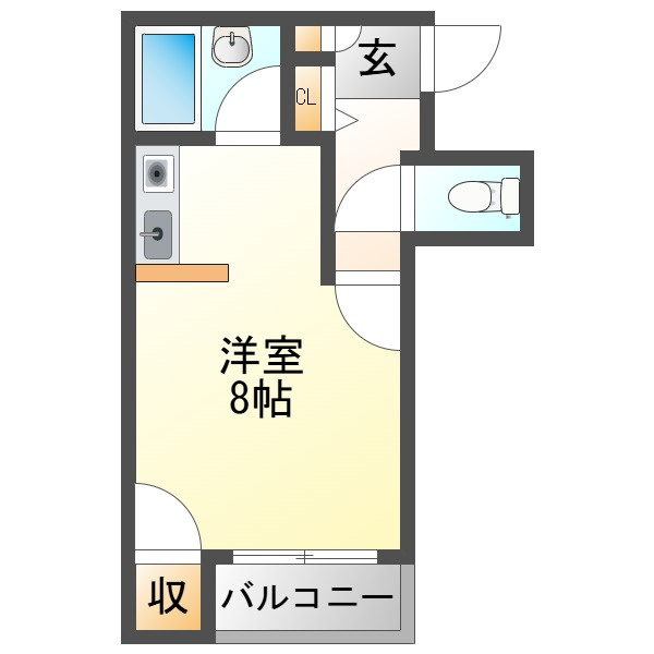 サンキャッスル十三の間取り