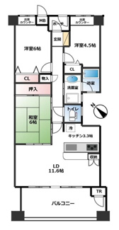 【間取り】 | ディークラディア吹田千里丘
