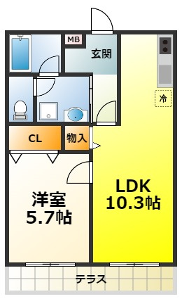 カンターレ鶯谷Ⅱ番館の間取り