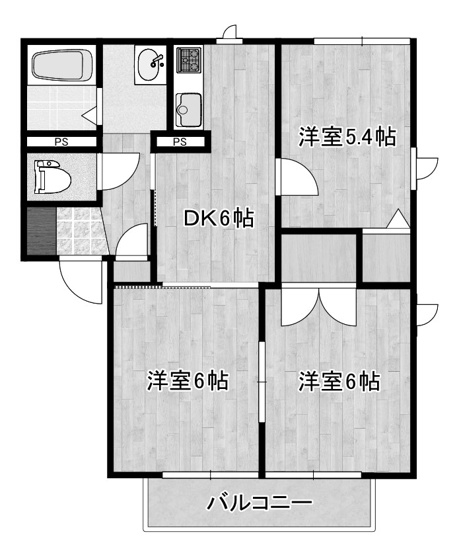 【間取り】 | グランシャリオB
