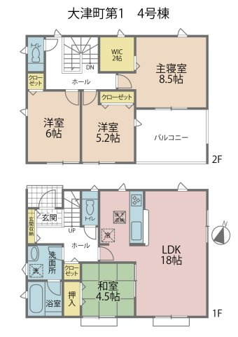 出雲市大津町　新築建売住宅　4棟現場　④号地の間取り