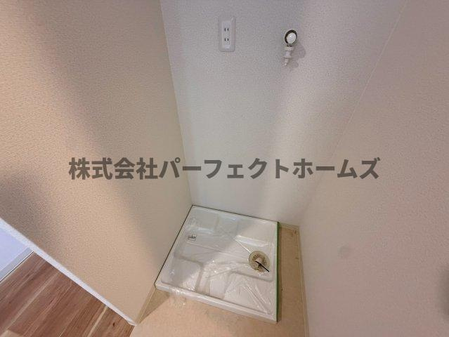 桜木町アパートの設備|洗濯機置場です