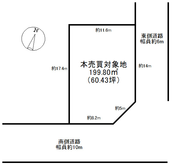 榛見が丘二丁目の土地図