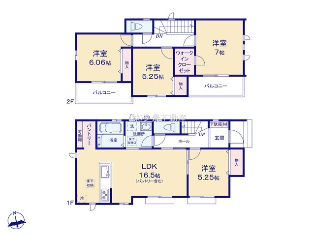 《仲介手数料無料》朝霞市膝折町２丁目7-4新築一戸建てハートフルタウンの間取り