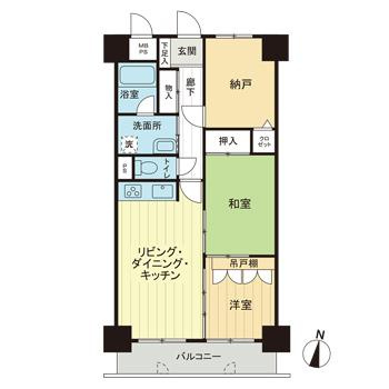ライオンズマンション楽々園駅前の間取り