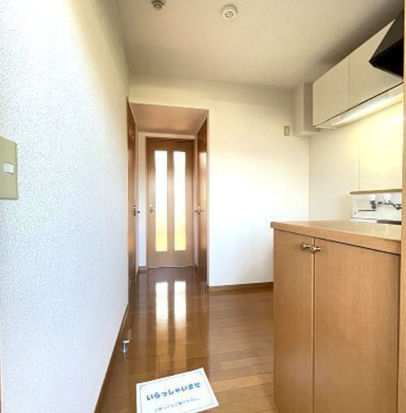 熊本市北区清水東町のアパートの玄関