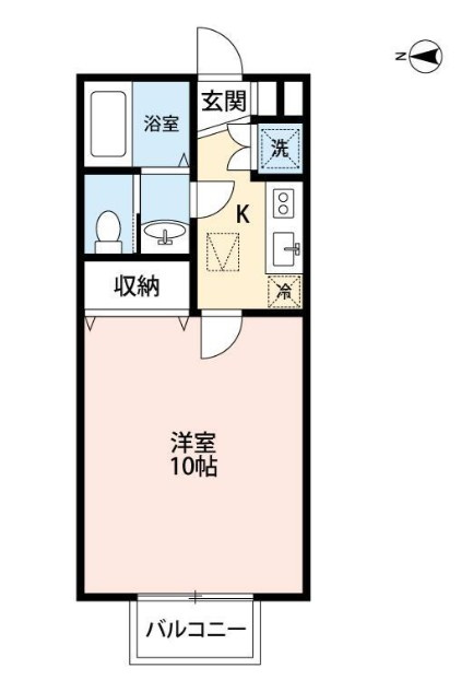 松戸市千駄堀のアパートの間取り