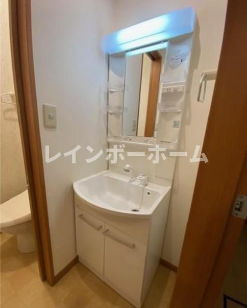 松戸市千駄堀のアパートの洗面所