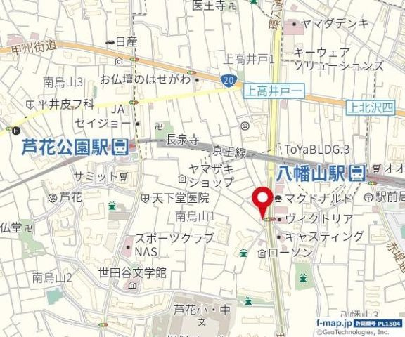サンテミリオン芦花公園の地図