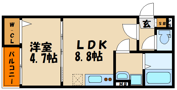 ティースカイあかしの間取り