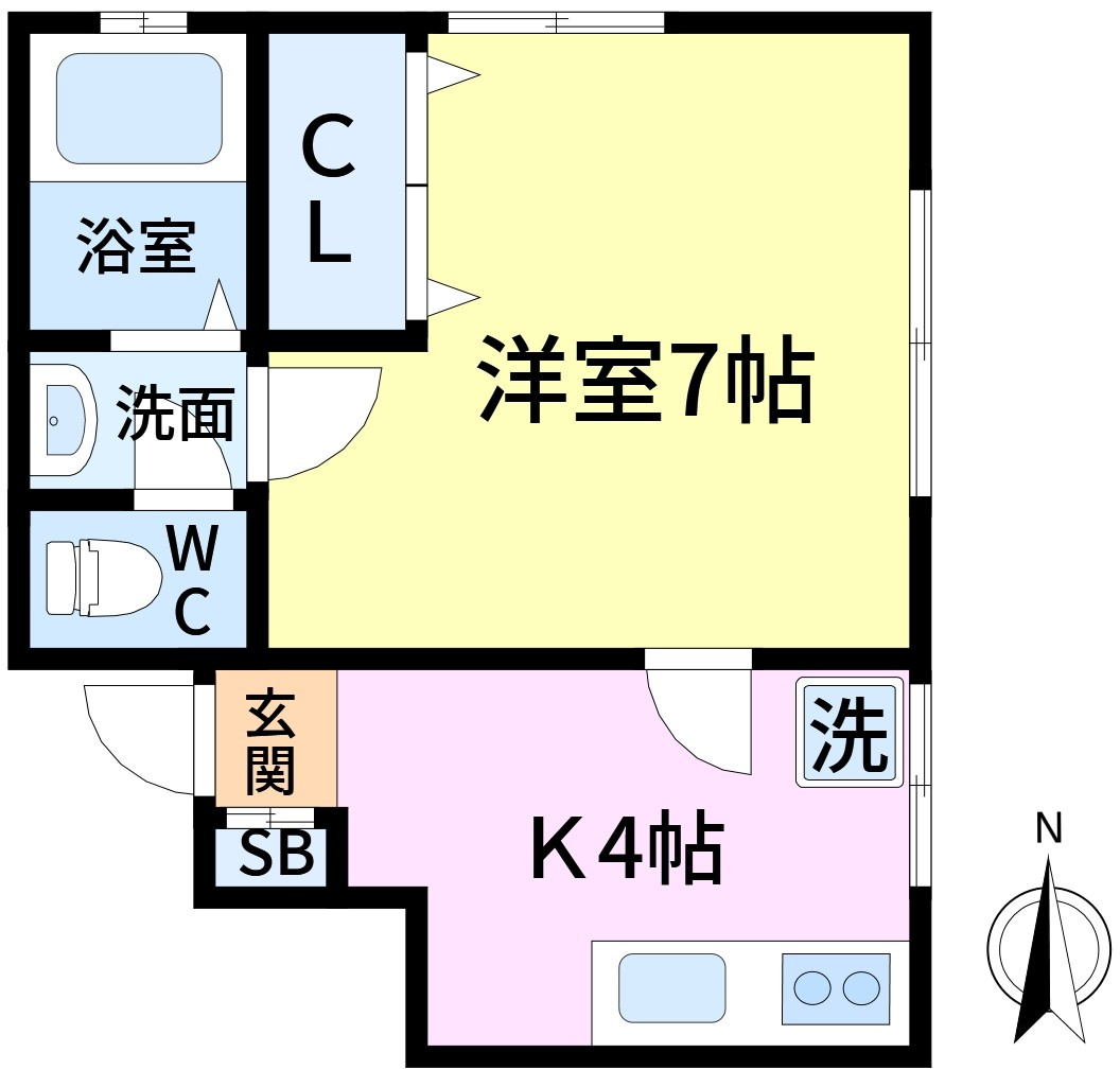 江戸川区本一色１丁目のアパートの間取り