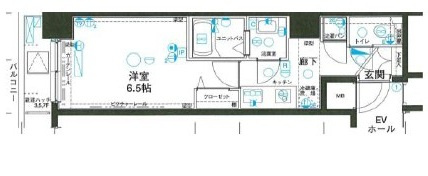 ステージファースト神田Ⅱの間取り|間取りです。