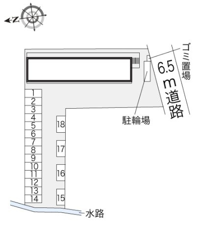 レオパレスビクトアール法隆寺の駐車場