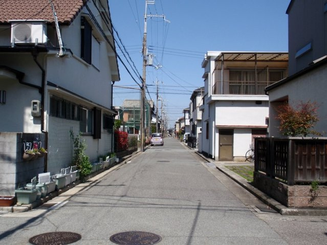 明石市藤江土地の前面道路含む現地写真